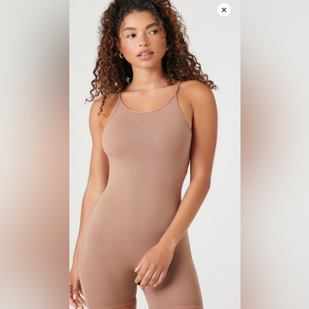 Fitted scoop Neck Cami Romper